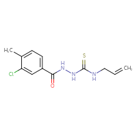 Chemical structure of 3-chloro-4-methyl-N-{[(prop-2-en-1-yl)carbamothioyl]amino}benzamide - CSSB00020600348