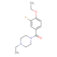 Chemical structure of 1-(4-ethoxy-3-fluorobenzoyl)-4-ethylpiperazine - CSSB21253043121