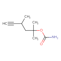 Chemical structure of 2,4-dimethylhex-5-yn-2-yl carbamate - CSSB00020654388