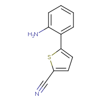 Chemical structure of 5-(2-aminophenyl)thiophene-2-carbonitrile - CSSB00011601432