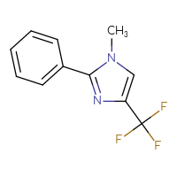 Chemical structure of 1-methyl-2-phenyl-4-(trifluoromethyl)-1H-imidazole - CSSB00010210030