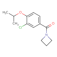 Chemical structure of 1-[3-chloro-4-(propan-2-yloxy)benzoyl]azetidine - CSSB06463690641