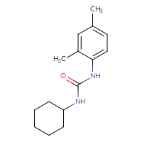Chemical structure of 1-cyclohexyl-3-(2,4-dimethylphenyl)urea - CSSB00000385678