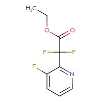 Chemical structure of ethyl 2,2-difluoro-2-(3-fluoropyridin-2-yl)acetate - CSSB02134118479