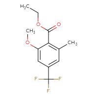 Chemical structure of ethyl 2-methoxy-6-methyl-4-(trifluoromethyl)benzoate - CSSB00133847707