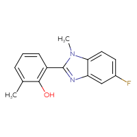 Chemical structure of 2-(5-fluoro-1-methyl-1H-1,3-benzodiazol-2-yl)-6-methylphenol - CSSB00000695313