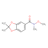 Chemical structure of N-methoxy-N,2,2-trimethyl-2H-1,3-benzodioxole-5-carboxamide - CSSB00990263591