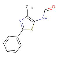 Chemical structure of N-(4-methyl-2-phenyl-1,3-thiazol-5-yl)formamide - CSSB03437848567