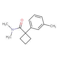 Chemical structure of N,N-dimethyl-1-(3-methylphenyl)cyclobutane-1-carboxamide - CSSB00000329201