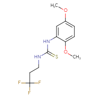 Chemical structure of 1-(2,5-dimethoxyphenyl)-3-(3,3,3-trifluoropropyl)thiourea - CSSB02040174558