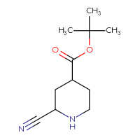 Chemical structure of tert-butyl 2-cyanopiperidine-4-carboxylate - CSSB00010212338