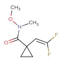 Chemical structure of 1-(2,2-difluoroethenyl)-N-methoxy-N-methylcyclopropane-1-carboxamide - CSSB21151594083