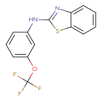 Chemical structure of N-[3-(trifluoromethoxy)phenyl]-1,3-benzothiazol-2-amine - CSSB00020652097