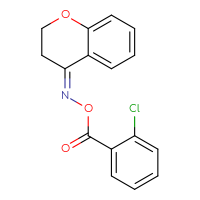 Chemical structure of [(4Z)-3,4-dihydro-2H-1-benzopyran-4-ylidene]amino 2-chlorobenzoate - CSSB00160263671