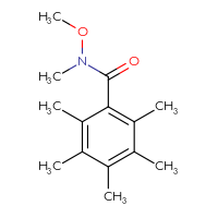 Chemical structure of N-methoxy-N,2,3,4,5,6-hexamethylbenzamide - CSSB00000387956