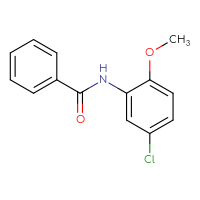 Chemical structure of N-(5-chloro-2-methoxyphenyl)benzamide - CSSB00000482178