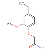 Chemical structure of 2-(4-ethyl-2-methoxyphenoxy)acetamide - CSSB00013092420
