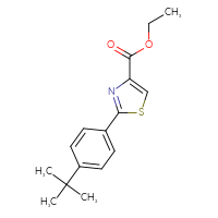 Chemical structure of ethyl 2-(4-tert-butylphenyl)-1,3-thiazole-4-carboxylate - CSSB00028788870