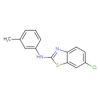 Chemical structure of 6-chloro-N-(3-methylphenyl)-1,3-benzothiazol-2-amine - CSSB00001319393