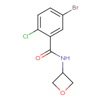 Chemical structure of 5-bromo-2-chloro-N-(oxetan-3-yl)benzamide - CSSB00012701775