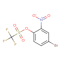 Chemical structure of 4-bromo-2-nitrophenyl trifluoromethanesulfonate - CSSB00010870375