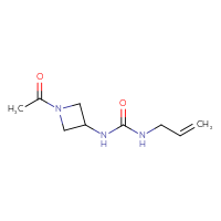 Chemical structure of 1-(1-acetylazetidin-3-yl)-3-(prop-2-en-1-yl)urea - CSSB01955156033