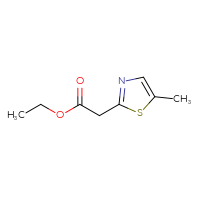 Chemical structure of ethyl 2-(5-methyl-1,3-thiazol-2-yl)acetate - CSSB00000694848