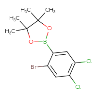 Chemical structure of 2-(2-bromo-4,5-dichlorophenyl)-4,4,5,5-tetramethyl-1,3,2-dioxaborolane - CSSB03550257809