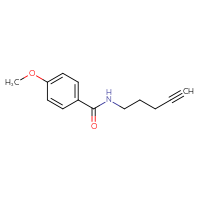 Chemical structure of 4-methoxy-N-(pent-4-yn-1-yl)benzamide - CSSB00006080219