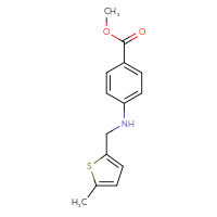 Chemical structure of methyl 4-{[(5-methylthiophen-2-yl)methyl]amino}benzoate - CSSB00000421847