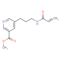 Chemical structure of methyl 5-[3-(prop-2-enamido)propyl]pyridine-3-carboxylate - CSSB21332085530