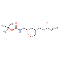 Chemical structure of tert-butyl N-({4-[(prop-2-enamido)methyl]oxan-2-yl}methyl)carbamate - CSSB06453156285