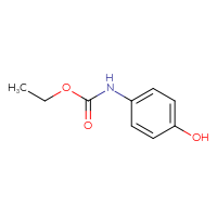 Chemical structure of ethyl N-(4-hydroxyphenyl)carbamate - CSSB00000190837