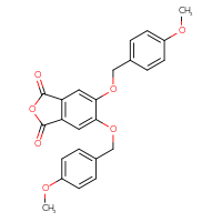 Chemical structure of 5,6-bis[(4-methoxyphenyl)methoxy]-1,3-dihydro-2-benzofuran-1,3-dione - CSSB00016993556