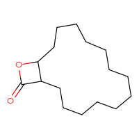 Chemical structure of 16-oxabicyclo[13.2.0]heptadecan-17-one - CSSB00015291443