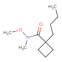Chemical structure of 1-butyl-N-methoxy-N-methylcyclobutane-1-carboxamide - CSSB09539222435