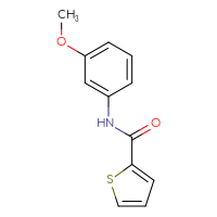 Chemical structure of N-(3-methoxyphenyl)thiophene-2-carboxamide - CSSB00000249748