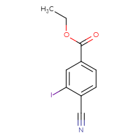 Chemical structure of ethyl 4-cyano-3-iodobenzoate - CSSB00010072661