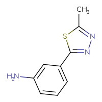 Chemical structure of 3-(5-methyl-1,3,4-thiadiazol-2-yl)aniline - CSSB00000069928