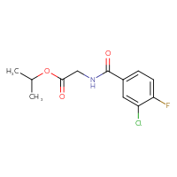 Chemical structure of propan-2-yl 2-[(3-chloro-4-fluorophenyl)formamido]acetate - CSSB00045169019