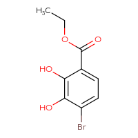 Chemical structure of ethyl 4-bromo-2,3-dihydroxybenzoate - CSSB00011016126