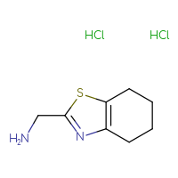 Chemical structure of 1-(4,5,6,7-tetrahydro-1,3-benzothiazol-2-yl)methanamine dihydrochloride - CSSB00000750234