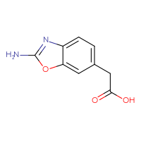 Chemical structure of 2-(2-amino-1,3-benzoxazol-6-yl)acetic acid - CSSB00015790560