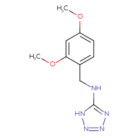 Chemical structure of N-[(2,4-dimethoxyphenyl)methyl]-1H-1,2,3,4-tetrazol-5-amine - CSSB00040649804