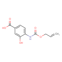 Chemical structure of 3-hydroxy-4-{[(prop-2-en-1-yloxy)carbonyl]amino}benzoic acid - CSSB00005847187