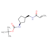 Chemical structure of tert-butyl N-[(1S,3R)-3-[(prop-2-enamido)methyl]cyclopentyl]carbamate - CSSB20741407962