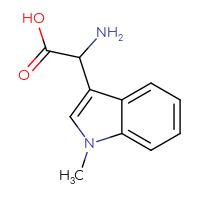 Chemical structure of 2-amino-2-(1-methyl-1H-indol-3-yl)acetic acid - CSSB00010160790