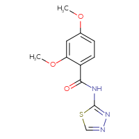 Chemical structure of 2,4-dimethoxy-N-(1,3,4-thiadiazol-2-yl)benzamide - CSSB00026346886