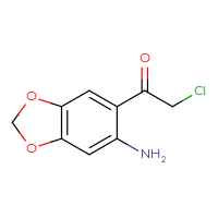 Chemical structure of 1-(6-amino-2H-1,3-benzodioxol-5-yl)-2-chloroethan-1-one - CSSB00010170246