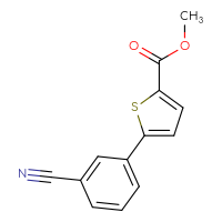 Chemical structure of methyl 5-(3-cyanophenyl)thiophene-2-carboxylate - CSSB03515668422